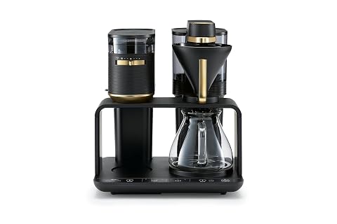 Cafetière filtre Melitta Epos noire et dorée avec moulin intégré et carafe